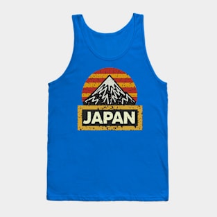 Colorful Japan Distressed Grunge Retro Design Tank Top